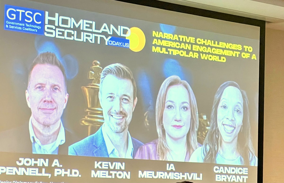 Candice Bryant on the Narrative Strategy Symposium panel, Securing America's Narrative Future